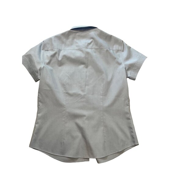 Brooks Brothers #346 Women's Short Sleeve Size 6 Light Blue Blouse Button Up - Picture 4 of 6